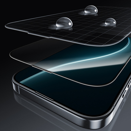 Benks Hartowane szkło Glass Warrior Sapphire do iPhone 17/16 Pro czarne – szafirowa powłoka, maksymalna odporność na zarysowania