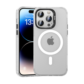 Benks Etui Magnetic Lucid Armor do iPhone 15 Pro białe – Smukłe, Przezroczyste Etui Ochronne z Eleganckim Wykończeniem