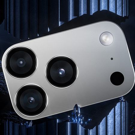 Benks Hartowane szkło Glass Warrior Lens Protector na aparat do Iphone 17 Pro/17 Pro Max (obiektyw 3 sztuki) srebrne