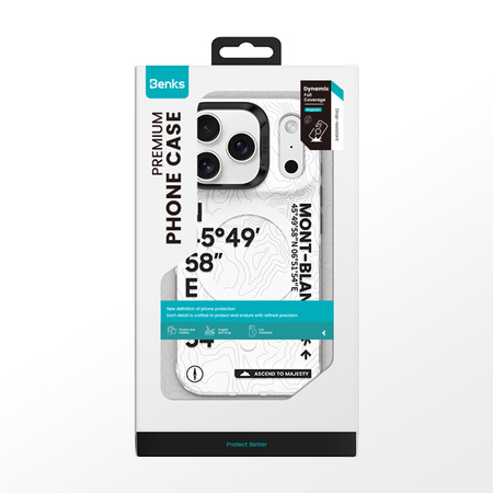 Benks Etui Dynamic Magnetic Summit Mont-Blanc do iPhone 17 Pro (Camera Control Button) – Smukłe Etui Premium z Funkcją Camera Control