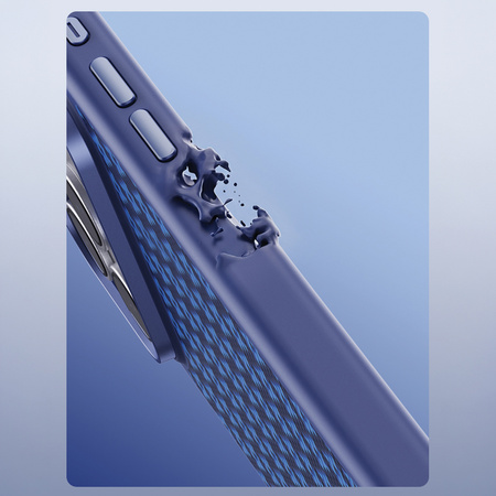 Benks Pancerne Etui Ochronne Armor Air Armor Grid Kevlar Carbon Metal Frame 600D do iPhone 18 Pro Max / 17 Pro Max Niebieskie