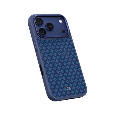 Benks Etui Magnetic Armor Pro Armor Grid Kevlar Metal Frame 600D (YB69) do Iphone 17 Pro niebieskie