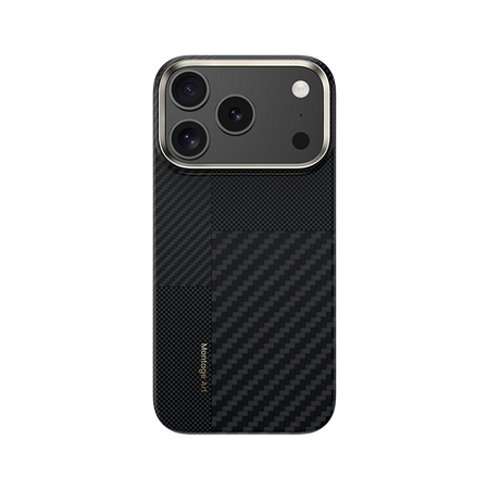 Benks Etui Montage Magnetic Carbon Kevlar Armor Air Metal Frame 600D+1500D do iPhone 17 Pro czarne – Smukłe Etui Carbon Kevlarowe z Ochroną Premium