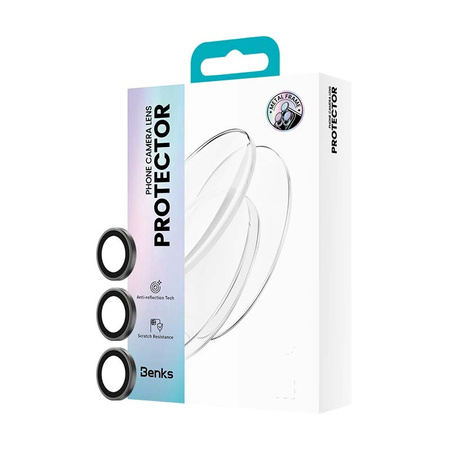 Benks Szkło Hartowane na Aparat do Samsung Galaxy S26 / S26 Plus Glass Warrior Lens Protector (3 obiektywy) – Czarne