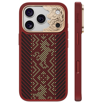 Benks Etui Magnetic Armor Pro Knight Kevlar Metal Frame do iPhone 18 Pro Max / 17 Pro Max czerwone – wytrzymałe etui z włóknem Kevlar® i pełną ochroną MagSafe