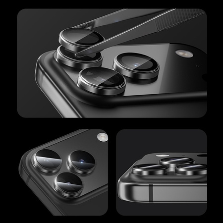 Benks Hartowane szkło Glass Warrior Lens Protector na aparat do iPhone 17 (2 sztuki) czarne – ochrona obiektywów, odporne szkło hartowane