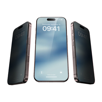 Benks Hartowane szkło Ultra Shield Privacy Glass (FK65) do Iphone 16 Pro czarne (Thin Edge)