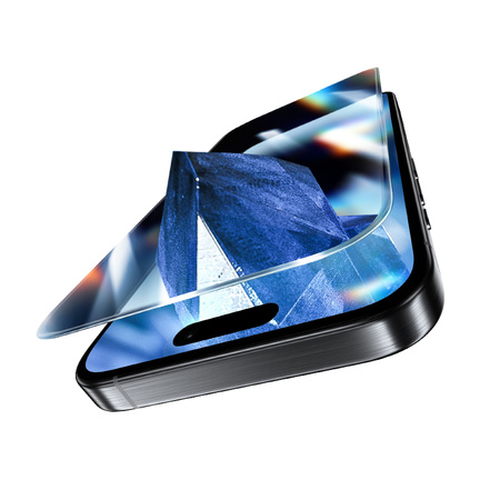 Benks Szkło Hartowane Glass Warrior Sapphire Coating do iPhone 14 Pro Max / 15 Plus / 16 Plus Czarne