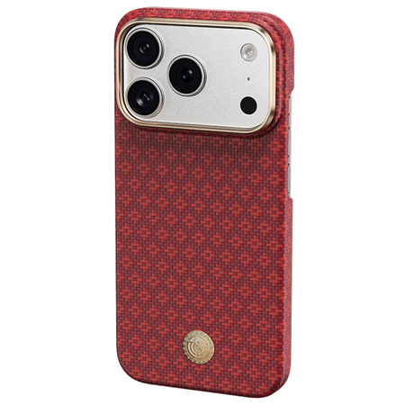 Benks Etui Magnetic Armor Air Armor Grid Kevlar Metal Frame 600D do iPhone 18 Pro / 17 Pro czerwone – wytrzymałe etui z włóknem Kevlar® i pełną ochroną MagSafe