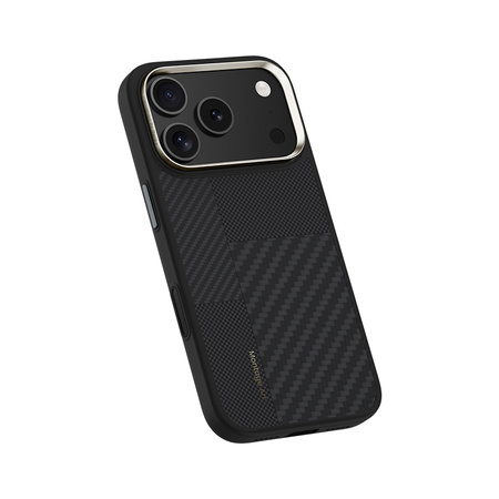 Benks Etui Montage Magnetic Carbon Kevlar Armor Pro Metal Frame 600D+1500D do iPhone 17 czarne (Camera Control Button) – Wytrzymałe Etui Carbon Kevlarowe z Ochroną i Funkcją Camera Control