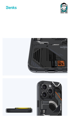 Benks Etui Magnetic Mecha Series do Iphone 14 Pro Max biały