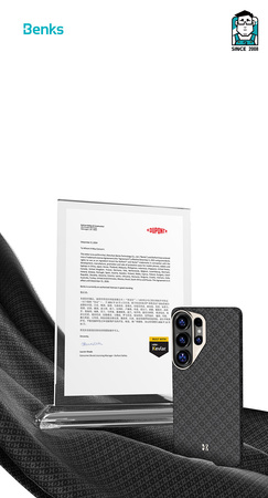 Benks Etui do Samsung Galaxy S26 Ultra Carbon Kevlar Armor Air Armor Grid z MagSafe Wzmacniane – Czarne