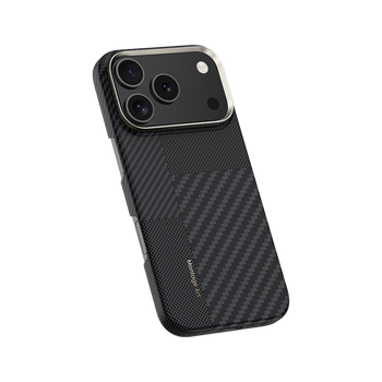 Benks Etui Montage Magnetic Carbon Kevlar Armor Air Metal Frame 600D+1500D do iPhone 17 Pro Max czarne – Lekkie Etui Carbon Kevlarowe z Ochronną Ramką Metalową