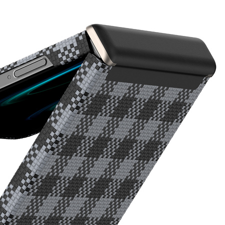 Benks Etui Magnetic Carbon Kevlar Armor Vichy Spin 1000D do Samsung Galaxy Z Flip 7 czarne – Stylowe Etui Carbon Kevlarowe ze Wzmocnioną Ochroną