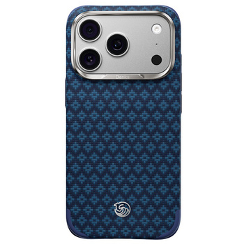Benks Etui Magnetic Armor Grid Edge X9 Kevlar Metal Frame do iPhone 18 Pro Max / 17 Pro Max niebieskie – wytrzymałe etui z włóknem Kevlar® i pełną ochroną MagSafe
