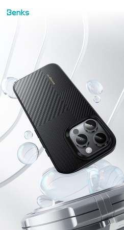 Benks Etui Carbon Kevlar Armor Pro Montage MagSafe do iPhone 16 Pro plecki pokrowiec ochrona Camera Control sterowanie aparatem