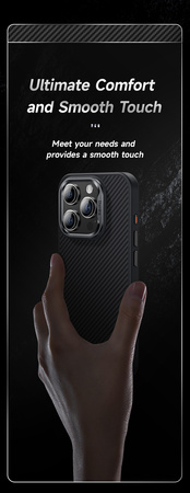 Benks Etui Magnetic Hybrid Armor Pro Kevlar Metal Frame 600D do iPhone 15 Plus Czarne
