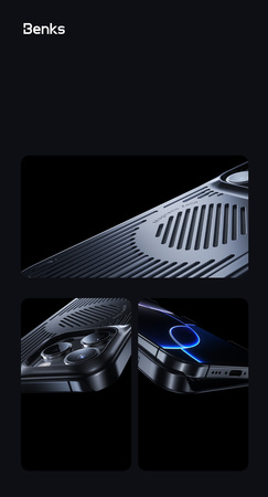 Benks Etui Magnetic Biliz Cooling z chłodzeniem MagSafe do iPhone 16 Pro Max plecki pokrowiec case obudowa