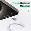 Benks Kabel D46 pleciony - Typ C na Lightning - PD 27W 3A 2 metry biały