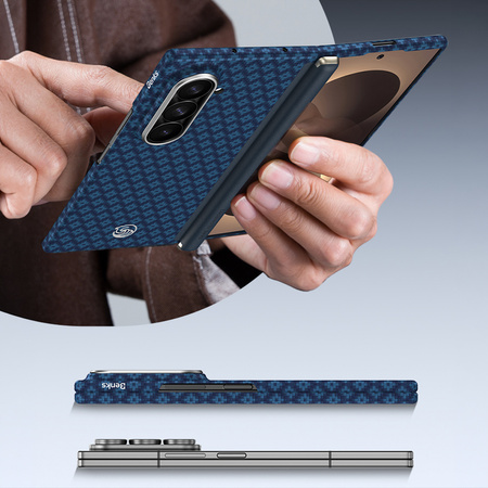 Benks Etui Magnetic Armor Grid Air Grand Combo do Samsung Galaxy Z Fold 8 Ultra Niebieskie
