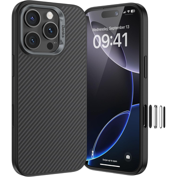 Benks Etui Magnetic Armor Pro Camera Control Kevlar Metal Frame 600D (D065) do Iphone 16 Pro czarny