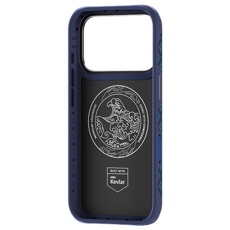 Benks Etui Magnetic Armor Grid Edge X9 Kevlar Metal Frame do iPhone 18 Pro Max / 17 Pro Max niebieskie – wytrzymałe etui z włóknem Kevlar® i pełną ochroną MagSafe