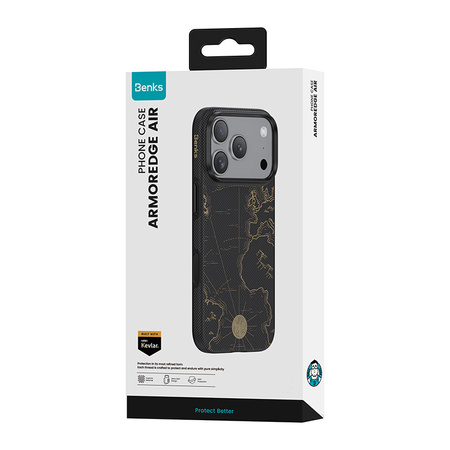 Benks Etui ArmorEdge X1 Air Navigator Kevlar do iPhone 18 Pro Max / 17 Pro Max Czarne