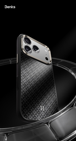 Benks Etui Magnetic Armor Pro Armor Grid Kevlar Metal Frame 600D (Y070) do iPhone 17 Pro Max Czarne