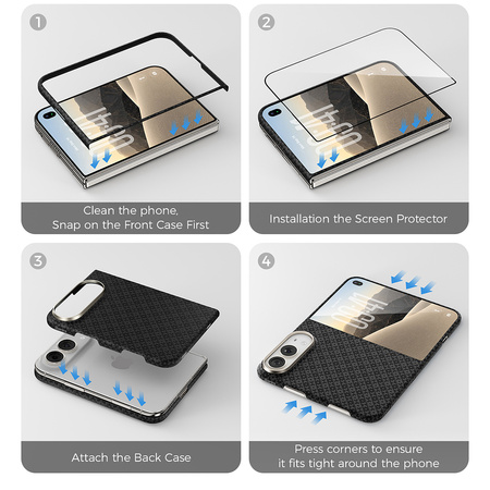 Benks Etui Magnetic Armor Grid Air Grand Combo do iPhone Duo czarne