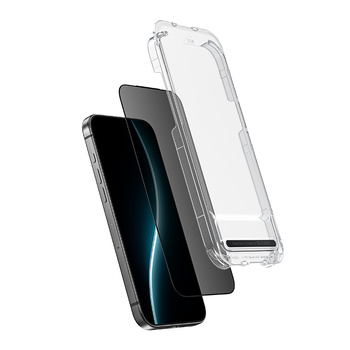 Benks Hartowane szkło Glass Warrior Privacy do iPhone 17 Pro czarne – prywatność ekranu, anty-spy, odporne na zarysowania