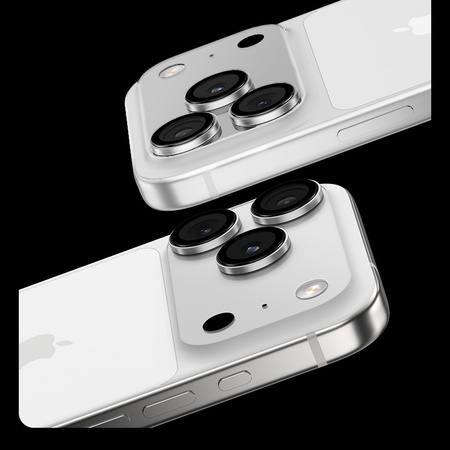 Benks Szkło Hartowane Glass Warrior Lens Protector na aparat do iPhone 17 Pro / 17 Pro Max (obiektyw 3 sztuki) Srebrne