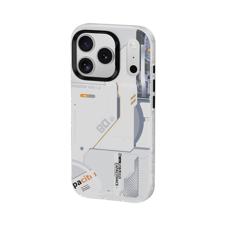 Benks Etui Dynamic Magnetic Mecha do iPhone 17 Pro Max białe (Camera Control Button) – Futurystyczne Etui z Funkcją Camera Control i Pełną Ochroną