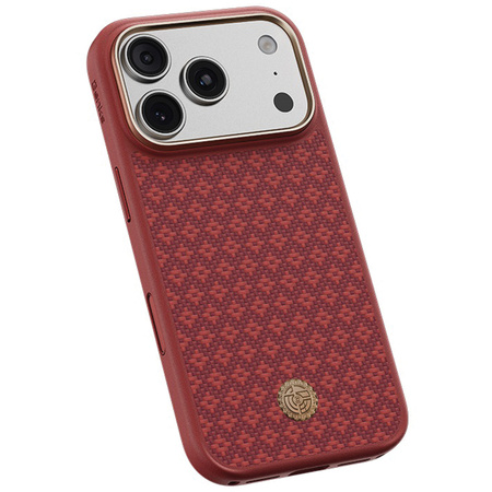 Benks Etui Magnetic Armor Pro Armor Grid Kevlar Metal Frame 600D do iPhone 18 Pro Max / 17 Pro Max czerwone – wytrzymałe etui z włóknem Kevlar® i pełną ochroną MagSafe