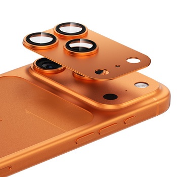 Benks Hartowane szkło Glass Warrior Metal Integrated Lens Protector (C070) do Iphone 17 Pro Max (obiektyw 3 sztuki) pomarańczowe