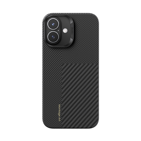 Benks Etui Montage Magnetic Armor Air Kevlar PC Frame 600D+1500D (M063) do iPhone 16 Czarne