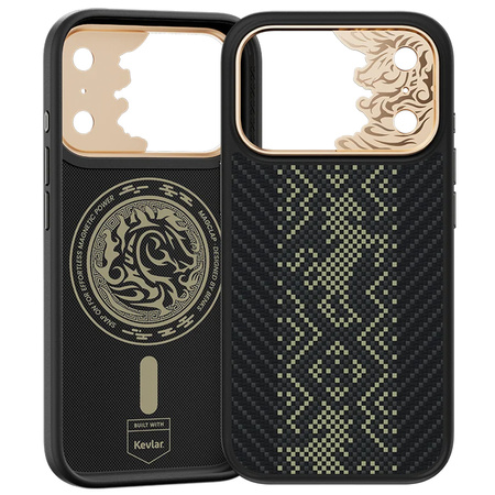 Benks Etui Magnetic Armor Pro Knight Kevlar Metal Frame do iPhone 18 Pro Max / 17 Pro Max czarne – wytrzymałe etui z włóknem Kevlar® i pełną ochroną MagSafe