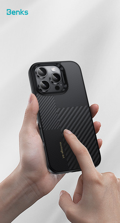 Benks Etui Carbon Kevlar Armor Pro Montage MagSafe do iPhone 16 Pro Max plecki pokrowiec ochrona Camera Control sterowanie aparatem