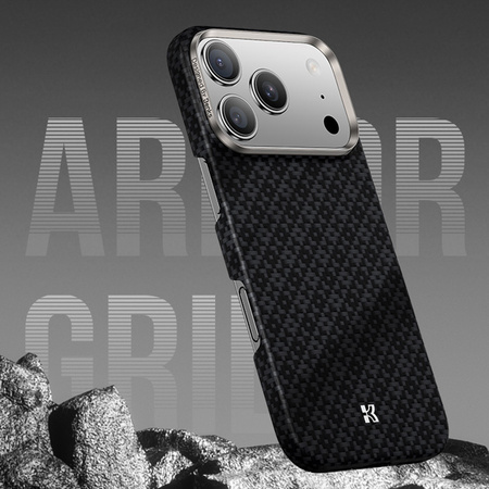 Benks Etui Magnetic Armor Air Armor Grid Kevlar Metal Frame 600D (B068) do Iphone 17 Air czarne