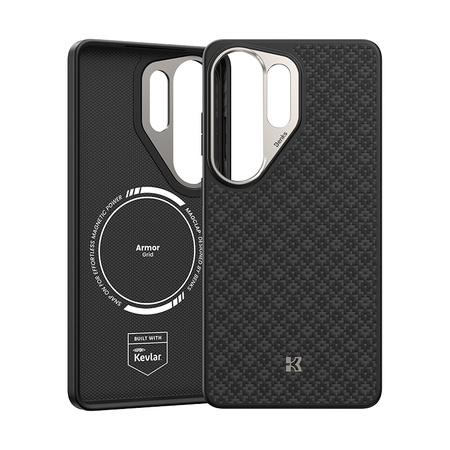 Benks Etui do Samsung Galaxy S26 Ultra Carbon Kevlar Armor Pro Armor Grid z MagSafe Wzmacniane – Czarne
