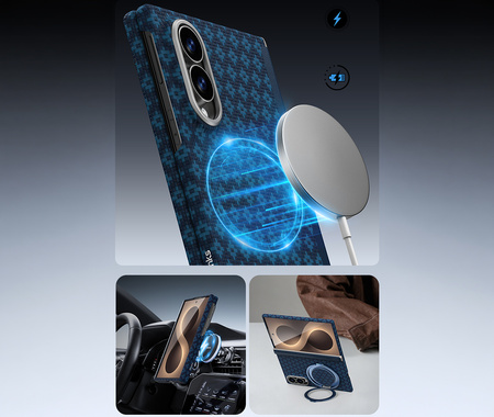 Benks Etui Magnetic Armor Grid Air Grand Combo (C.K.FL.SA.BE.S060) do Samsung Galaxy Z Fold 8 niebieski