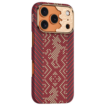 Benks Etui Magnetic Armor Air Knight Kevlar Metal Frame do iPhone 18 Pro Max / 17 Pro Max czerwone – wytrzymałe etui z włóknem Kevlar® i pełną ochroną MagSafe