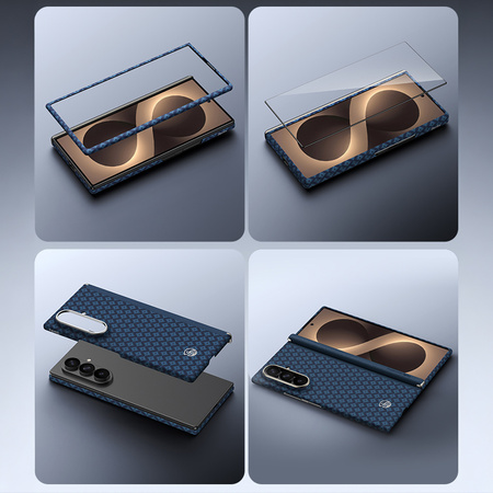 Benks Etui Magnetic Armor Grid Air Grand Combo (C.K.FL.SA.BE.0051) do Samsung Galaxy Z Fold 8 Ultra niebieski