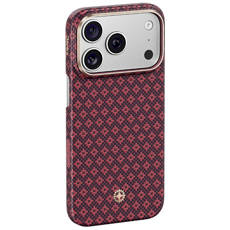 Benks Etui Magnetic Armor Air Armor Grid Kevlar Metal Frame 600D do iPhone 18 Pro Max / 17 Pro Max burgundowe – wytrzymałe etui z włóknem Kevlar® i pełną ochroną MagSafe