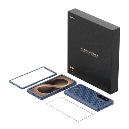 Benks Etui Magnetic Armor Grid Pro Grand Combo (C.K.FL.SA.BE.C051) do Samsung Galaxy Z Fold 8 Ultra niebieski
