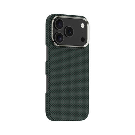 Benks Etui Magnetic Carbon Kevlar Armor Tint 1000D do iPhone 17 Pro zielone – Stylowe Etui Carbon Kevlarowe z Ochroną i Premium Wykończeniem