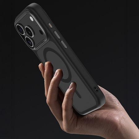 Benks Etui Magnetic Mist Metal Frame do iPhone 17 Pro Max czarne (Camera Control Button) – Etui z Metalową Ramką i Funkcją Camera Control