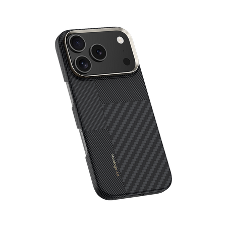 Benks Etui Montage Magnetic Carbon Kevlar Armor Air Metal Frame 600D+1500D do iPhone 17 Pro czarne – Smukłe Etui Carbon Kevlarowe z Ochroną Premium