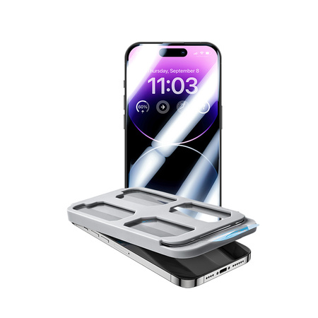 Benks Hartowane szkło Glass Warrior HD do iPhone 14 Pro Max czarne – odporne na zarysowania, szkło hartowane premium