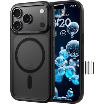 Benks Etui Magnetic Mist Metal Frame do iPhone 17 Pro czarne (Camera Control Button) – Wytrzymałe Etui z Metalową Ramką i Camera Control