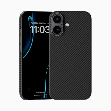 Benks Etui Magnetic Carbon Kevlar Armor Air Metal Frame 600D do iPhone 17 czarne – Lekkie Etui Carbon Kevlarowe z Ochroną i Stylowym Designem